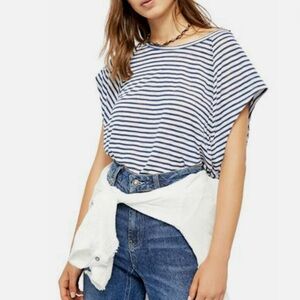 ✨ We The Free Striped Tee Blue Size S